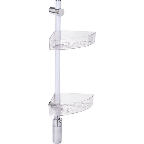 Angolare doccia a 2 ripiani con illuminazione LED con azionamento a sensore di movimento 74 cm