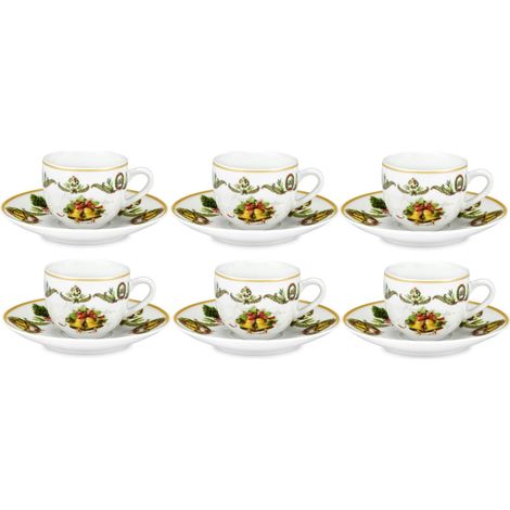 Fade set caffè Xmas Bells porcellana fine 6 persone (1/2)