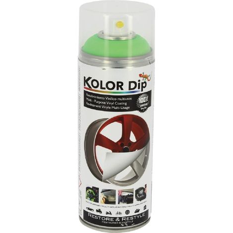 Bombe peinture finition vert fluo - Spray 400ml - KolorDip