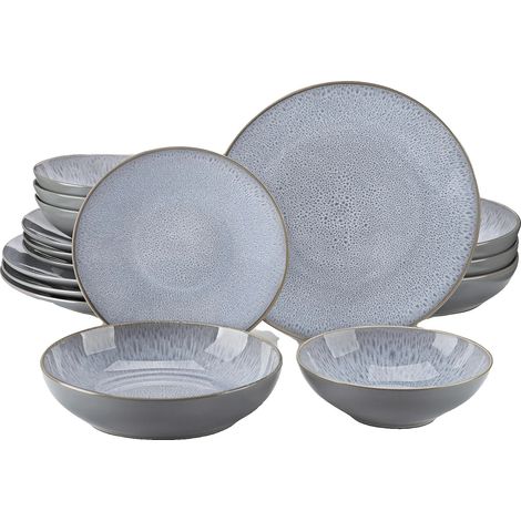 Service de vaisselle, Design élégant, Matériau écologique, 48 PCS (1/2)