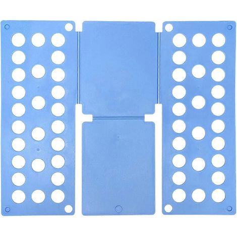 Planche à plier t-shirts organisateur linge 40x48cm plieuse gain de place maison chambres étudiant voyages tri facile rangement 54x108 cm Bleu clair (1/5)