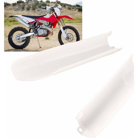 Protezione forcella moto bianca, copertura ammortizzatore anteriore per CR125 CR250 CRF450 CRF250 CE500, pezzo di ricambio (1/5)