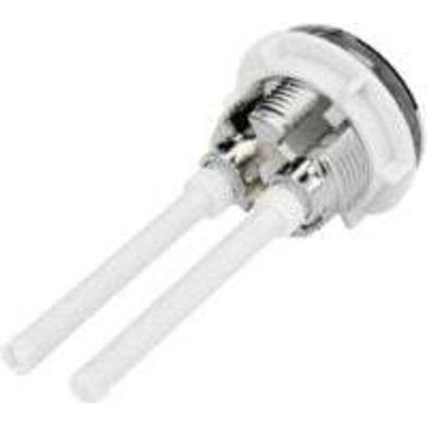 Hochwertiger Druckknopf für den Spülkasten mit Zweimengenspülung aus Kunststoff, inklusive 2 Stangen für 38-mm-Bohrung