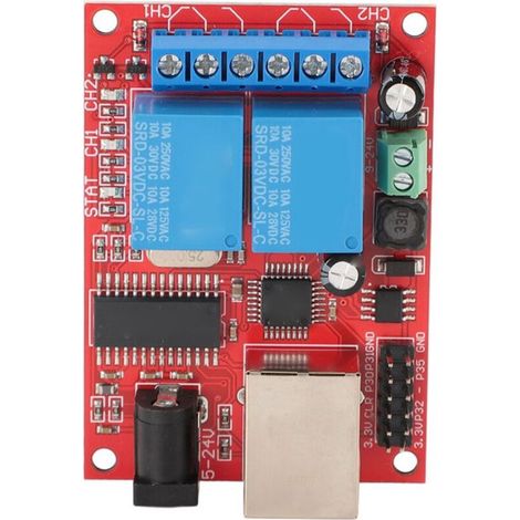 Bardusch - module de contrôleur UDP LAN Ethernet 2 voies de relais LAN Ethernet 2 voies de retard de informatique memoire (1/4)