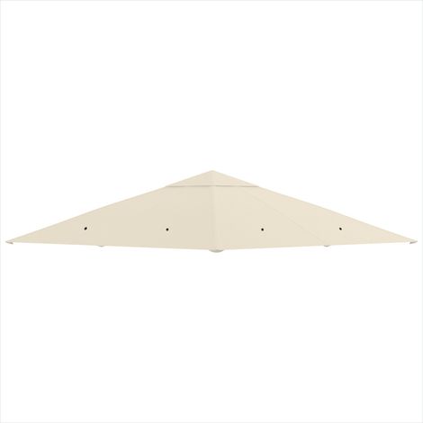 Tonnelle de jardin Toile de rechange pour 3 x 3 m toile en Crème (1/5)