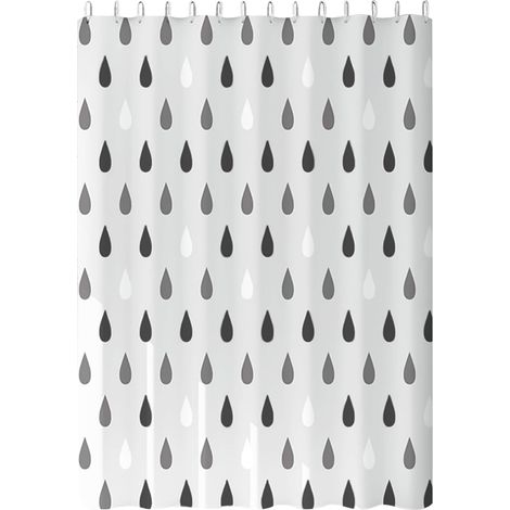Doublure de rideau douche imperméable , en tissu texturé , souple et résistant Accessoire décoration (1/5)