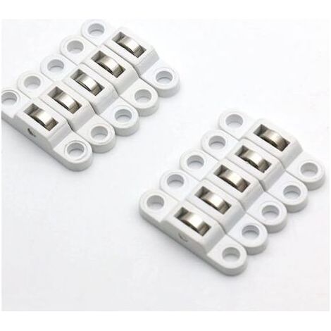 10pcs/set Fenêtre Roulette Coulissante Poulie De Porte En Plastique Porte Et Fenêtre Rouleau Roulette De Porte Coulissante (couleur: blanc) (1/5)
