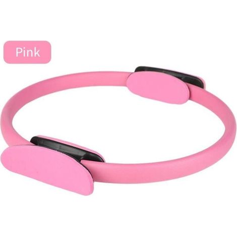 Cercle de Pilates Fitness - Anneau de Pilates de 33 cm pour cibler le renforcement des adducteurs, des bras et des muscles abdominaux (rose) (1/4)