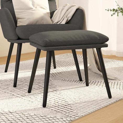 vidaXL Reposapiés de tela gris oscuro 45x29,5x35 cm (1/5)