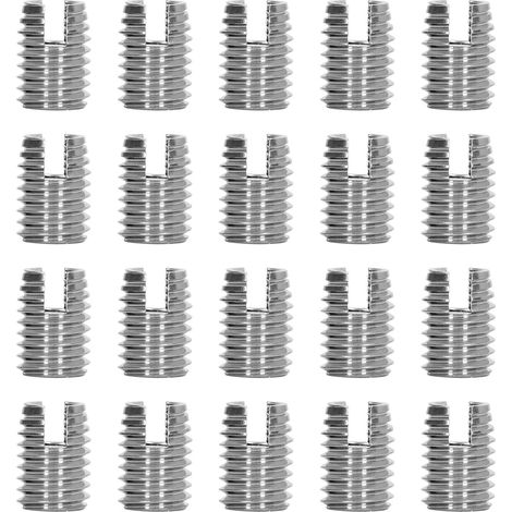 20 inserts filetés autotaraudeurs fendus M6x1.0 M10x1.5 L14mm en acier inoxydable 302 (1/5)