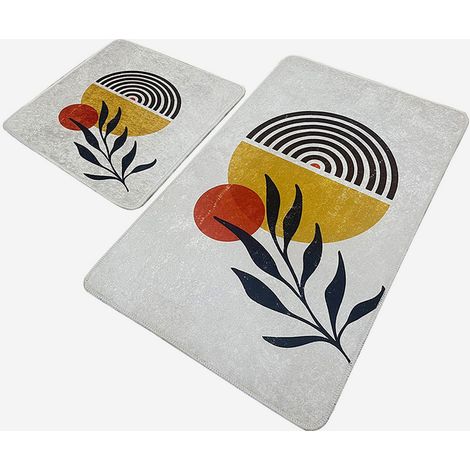 2-teiliges rutschfestes Badezimmermatten-Set aus Polyester Le Soleil Set (1/2)