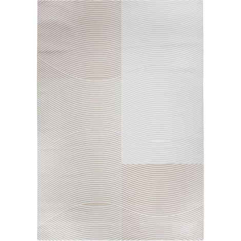 Grande Tappeto dal Design Contemporaneo e Moderno - Beige (290x200 cm) - Kirui Beige -