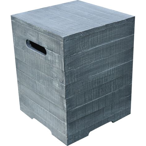 Elementi Abdeckung für Gasflaschen in Holzoptik, grau, 40 x 40 x 51 cm (L x B x H) (1/5)