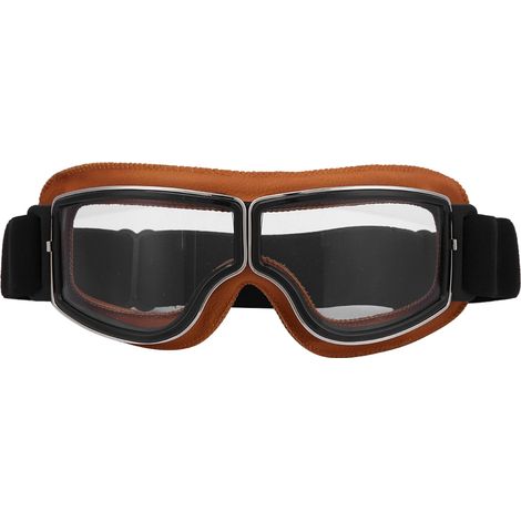 Lunettes de protection moto anti-vent pour scooter et vélo (verre transparent) (1/5)