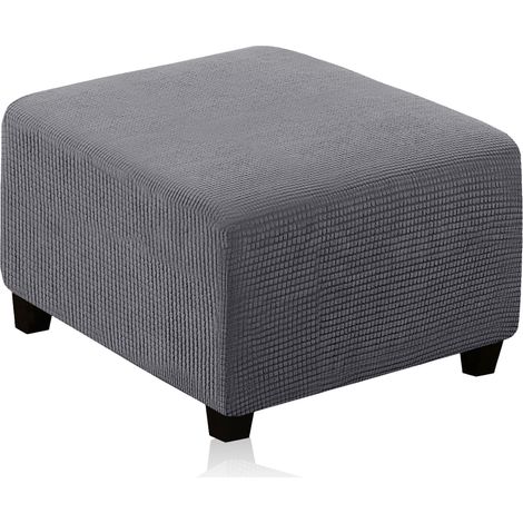 1 Housse de pouf, tissu jacquard extensible, motif losange, antidérapant, pour salon et famille (1/5)