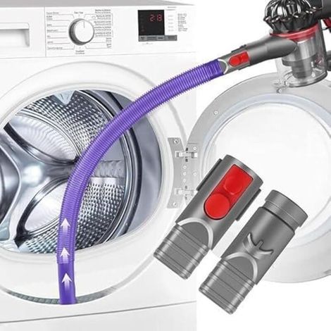 Flachdüsenaufsatz für Dyson V15, V12, V11, V10, V8, V7, V6 Staubsauger, kompatibler flexibler Verlängerungsschlauch für Staubsauger und Trockner, flexible Bürste für Dyson Staubsauger (lila)
