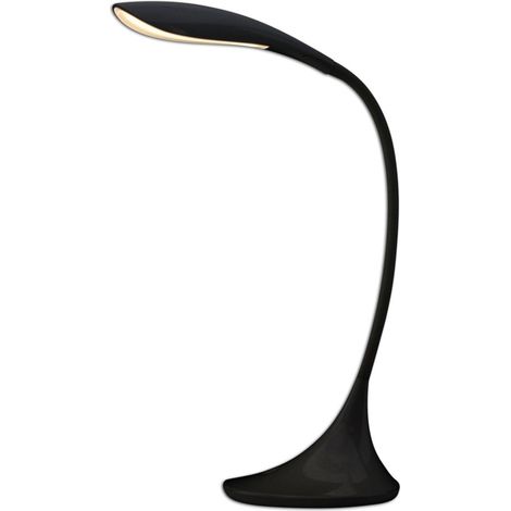 Lampe de table LED à poser en métal et plastique noir avec technologie LED intégrée - PANGIVO (1/4)