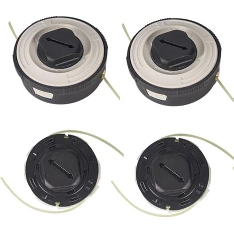 Lot de 2 têtes de débroussailleuse C3-2 avec 2 bobines pour Stihl Autocut C3-2 FSA 57 FSE 52 FSA57 FSE52 Weed Eater Lot de 2 têtes de débroussailleuse Pièces de rechange 4009-710-2106 4009 (1/5)