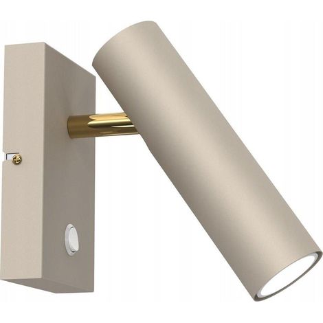 Applique liseuse AXION métal beige/or interrupteur GU10 8W Luminex