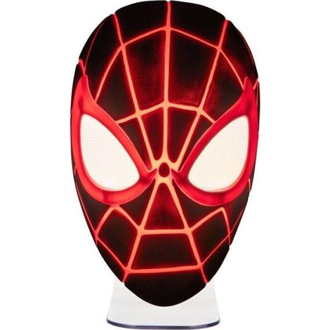 Lampe 3D - Masque LED Spider-Man Miles Morales - Décoration Chambre Enfant - Luminaire Éclairage Ambiant - 1 Pièce (1/4)