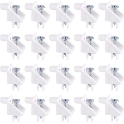 Supports d'étagère blancs, 20 unités - Supports pour meubles de cuisine - AquaForge (1/5)