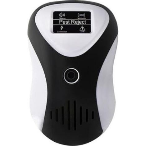 High-Tech Place Répulsif de Souris Multifonctionnel à ultrasons Répulsif d'insectes Silencieux à économie d'énergie-Noir et blanc (1/4)