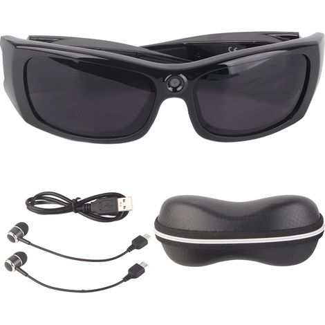 Lunettes caméra Bluetooth 1080p, verres polarisés, support appel vidéo musique, écran solaire pour conduite vélo voyage (1/5)