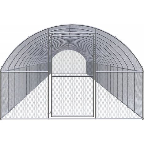 Maison Exclusive - Outdoor-Hühnerstall 3x24x2 m Verzinkter Stahl