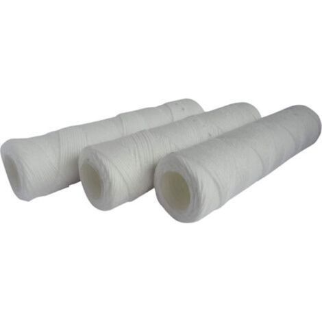 Lot de 3 cartouches filtrante anti-sédiments bobinée 20 microns - Taille standard 10", pour filtrer les impuretés de l'eau du réfrigirateur - Durée : 6 mois (1/3)