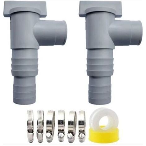 Vanne D'arrêt Pour Piscines Avec Raccord De Tuyau De 32 mm Robinet D'arrêt Pour Piscine Vanne À Piston Piscine (1/4)