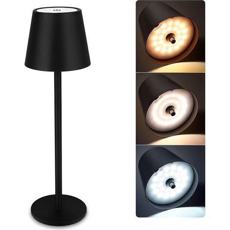 Lampada Tavolo LED Senza Fili Impermeabile Regolabile Nera IP54 (1/5)