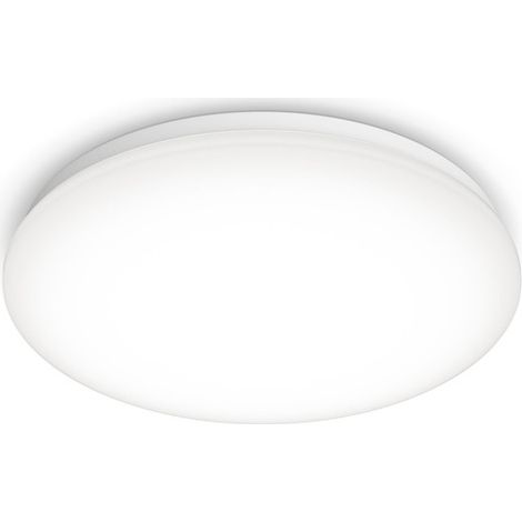 PILA Plafón LED de techo, 32cm de diámetro y 6,8 de altura, Blanco, 4000K, 17W, No regulable 1900 Lúmenes, CRI 80, 15.000 h de Vida Útil