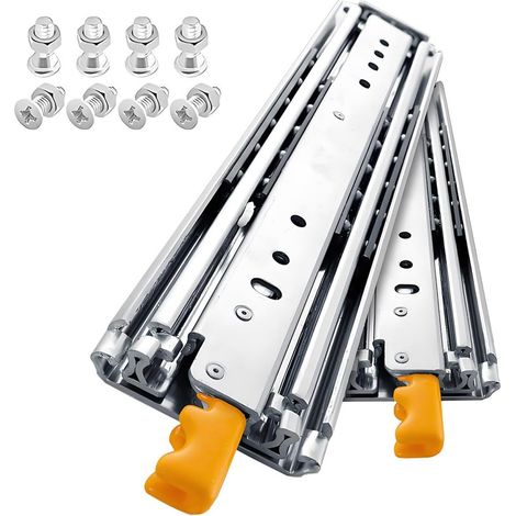 Glissières de tiroir robustes avec verrou 10 po 30 60 72 80 500 lb à 1 (1/5)