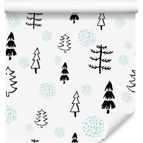 Wald- und Fichtentapete für Wohn- und Schlafzimmer, 50 x 1000 cm (1/5)
