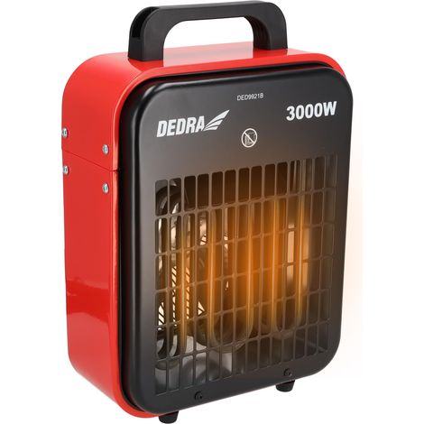 Chauffage de Chantier 3000W - Canon à Chaleur Électrique Inclinable avec Thermostat - Aérotherme Industriel pour Garage et Atelier - Mode Ventilateur (1/5)