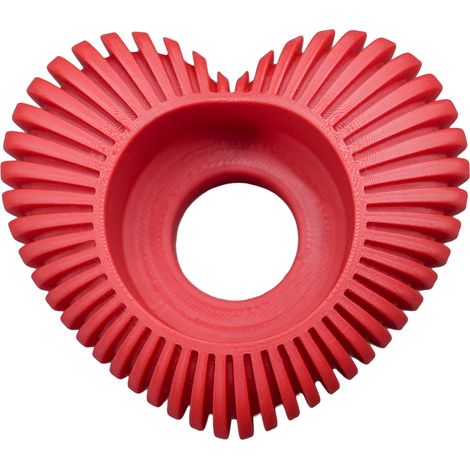 Bougeoir pour Bougie Chauffe-Plat LED en PLA Écologique Imprimé 3D Motif Cœur Rayé - PANGIVO