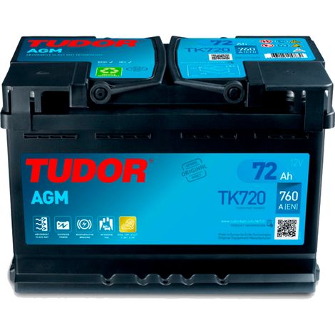 Tudor TK720 Batería de Coche AGM 72Ah 760A EN