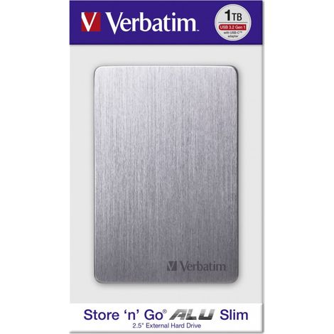 Verbatim Store 'n' Go ALU Slim Portable Festplatte 1 TB Spacegrau (1/2)