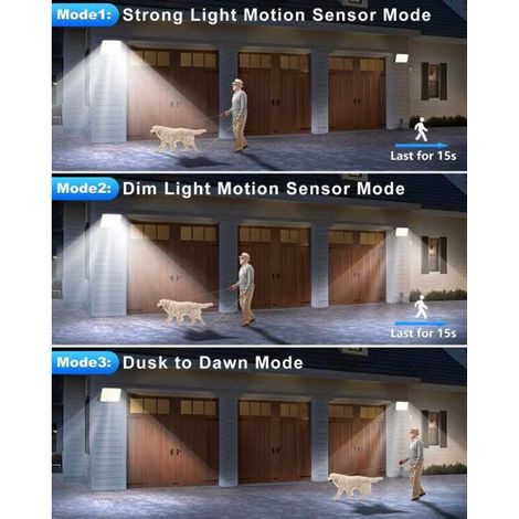 Projecteur extérieur 172 LED – 3 modes, détecteur de mouvement, IP65, télécommande