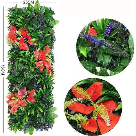 Mur Végétal Artificiel Décoratif – Plante Murale Suspendue en Bande, Décoration Murale 3D pour Salon, Bureau ou Intérieur