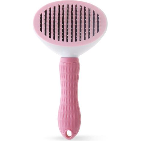 Peine desenredante para mascotas (rosa)