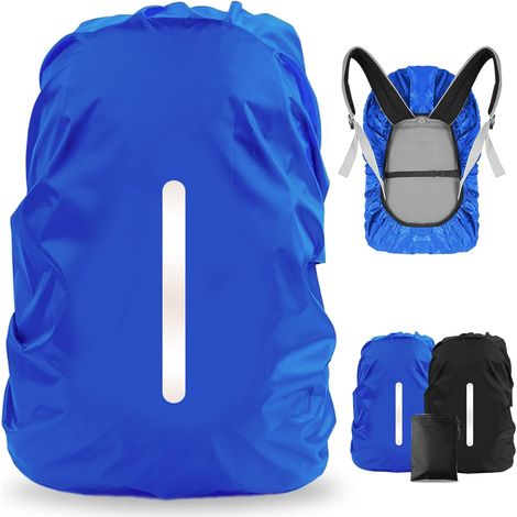 Housse de pluie imperméable et réfléchissante pour sac à dos, anti-poussière, antivol, idéale vélo, rando, camping. (1/5)