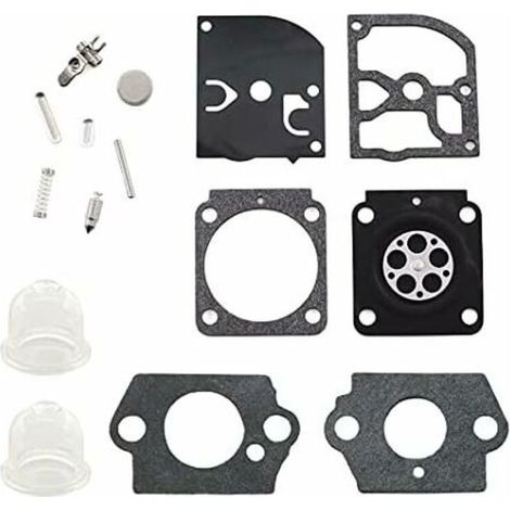 Kit de réparation de membrane de carburateur Stihl FS38 FS45 FS55 FS46 HS45 BG45 BG85 MM55 BT45 C1Q-S66 – 2 joints et 2 ampoules d'amorçage inclus (1/3)