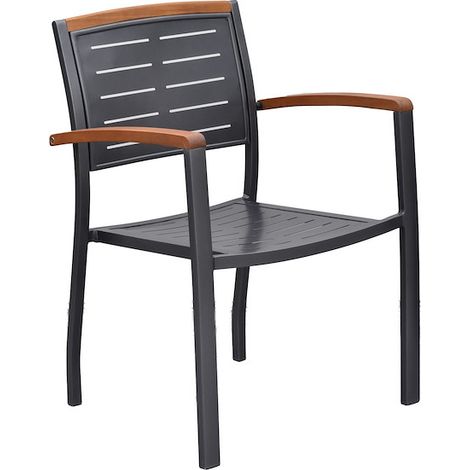 Tinos Set 5tlg 4 Stapelsessel 1 Ausziehtisch 150(200) x90 cm