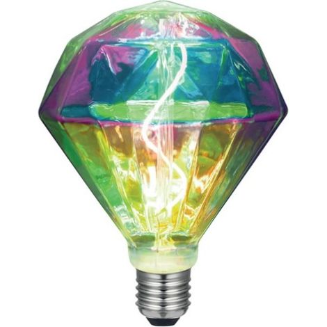 Ampoule LED Diamant Multicolore 3 W – Reflets Festifs et Lumière Chaude 1800 K Dimmable (1/2)