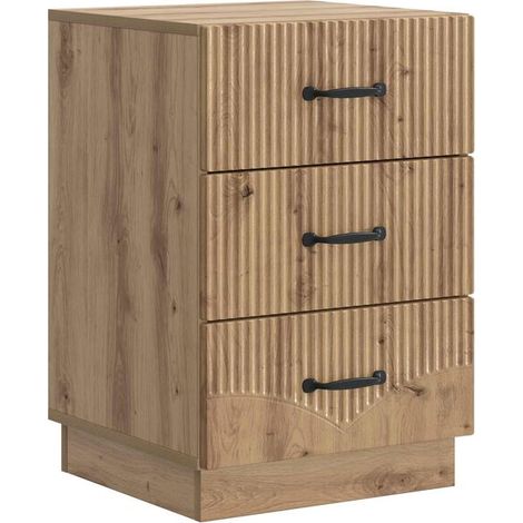 Table de Chevet en Chêne Massif, Fabrication Artisanale, 43 x 41 x 63,5 cm (1/5)