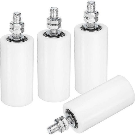 Roulettes de guidage pour portes coulissantes de 4 pouces, composants de support de porte, guides de porte à roulement à billes universels, compatibles avec les portes coulissantes. (1/5)