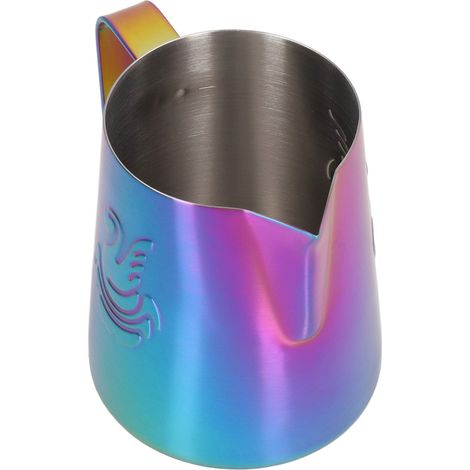 380 ml Milchaufschäumer aus lebensmittelechtem Edelstahl mit adlerförmigem Ausguss, multifunktionaler Becher für cremige und aromatische Lattes (1/5)