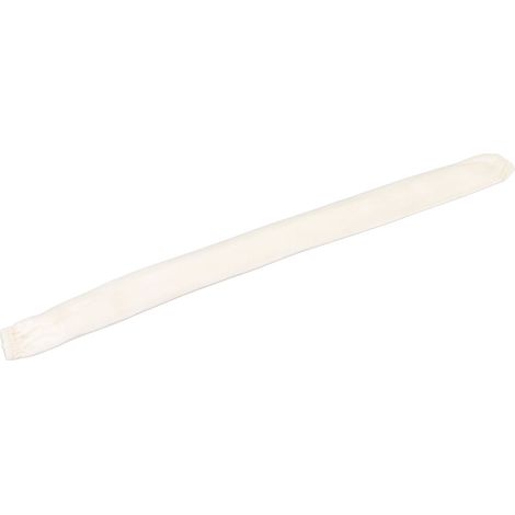 Staubdichte Flanell-Kettenhülle, 60 cm lang und 5 cm breit, mit Reißverschluss, weiß. (1/5)