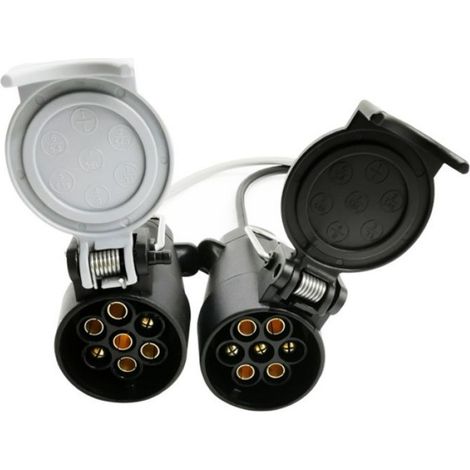 Adaptateur de prise de remorque - - 13 broches vers 7 broches - 12N - 12S - Mâle et femelle (1/4)